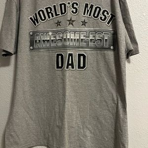 Worlds Most Awesome-est Dad T Shirt Mens large